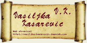 Vasiljka Kašarević vizit kartica